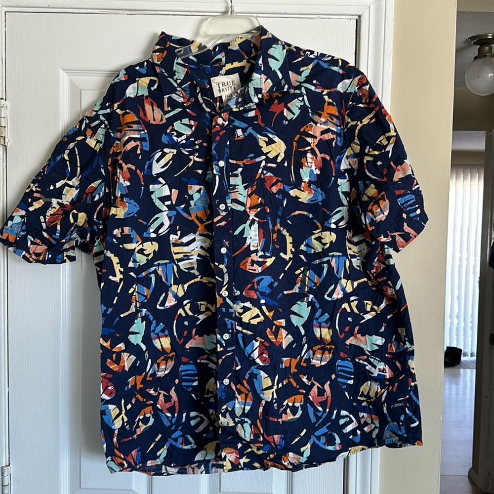 DXL True Nation printed sport shirt